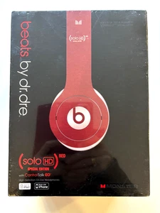 NEW Beats by dr dre Solo HD Red Special Edition On-Earphones Headphones Monster - Picture 1 of 5