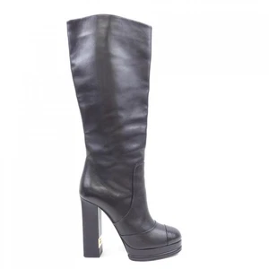 Chanel Stiefel Damen Größe 37,5 schwarz Leder - Bild 1 von 6