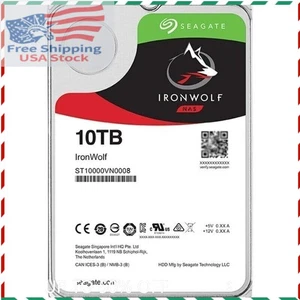 Seagate ST10000VN0008 IronWolf 10TB 7.2K 256MB NAS CMR 3.5" SATA Internal HDD - Picture 1 of 4