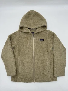 Patagonia Youth Medium (10) Sherpa Pile Fleece Hoodie Full Zip Brown - Picture 1 of 7