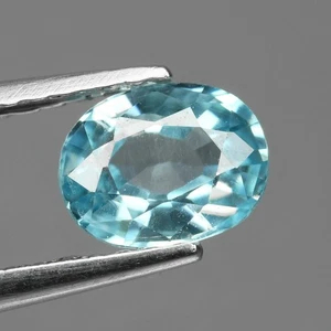 0.92Ct Best Perfect Oval Cut 6.1 x 4.7 MM 100% Natural Blue Cambodia Blue Zircon - Picture 1 of 5