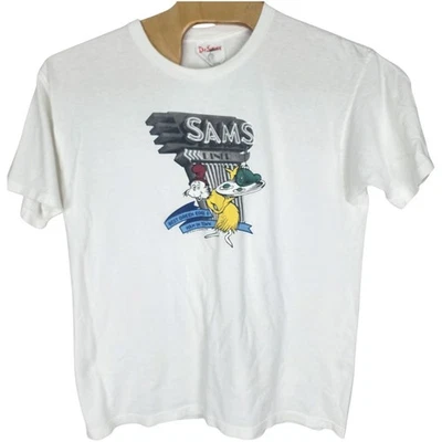 复古 Dr Suess Sam's Green Eggs And Ham 1995 T 恤 90 年代单针大号 L — 第 1/4 张图片