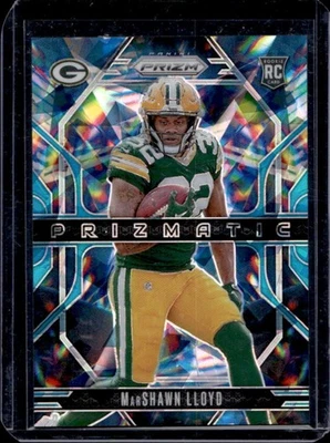 2024 Prizm MarShawn Lloyd Prizmatic RC Blue Ice Rookie #44/99 Packers - Image 1 of 2