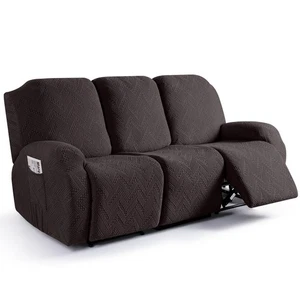 Recliner Chair Cover,Stretch Sofa Cover 3 Seater With Arm Rest, Couch chocolate - Picture 1 of 3