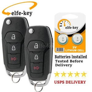 2 Remote Key Fob + Flip Blade for Ford F-150 F-250 F-350 F450 EcoSport 2016-2022 - Picture 1 of 8