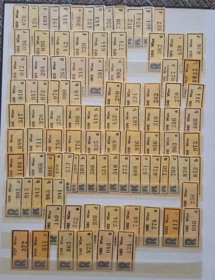 Österreich R Zettel Rekozettel Wien Einschreibezettel Österreich 100 Stück - Bild 1 von 1