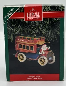 Hallmark Keepsake Kringle Tours Here Comes Santa Series 1992 Babbo Natale camion guida - Foto 1 di 9