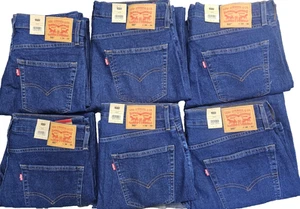Levis 502 Herren Tapered Stretch Denim Stonewash Blau Jeans Alle Größen - Bild 1 von 13