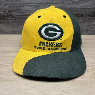DE COLECCIÓN Green Bay Packers Gorra Gorra Snap Back Para Hombre Verde Amarillo NFL Fútbol Años 90 Foto 1 de 4