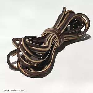 Shoemaking - Component - Leather Rawhide Laces - Logger 108" - Picture 1 of 2