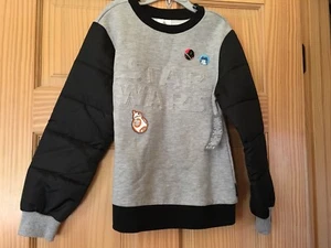 NWT Disney Store Star Wars Sweatshirt Pull over Gray Sz 7/8 - Picture 1 of 1