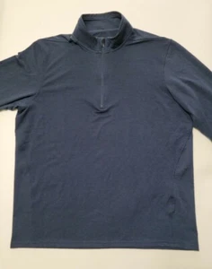Suéter Ten Thousand para hombre grande de ajuste estándar azul marino 1/4 con cremallera - Imagen 1 de 12