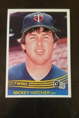 1984 DONRUSS BASEBALL MICKEY HATCHER #147 TWINS  - Image 1 of 2