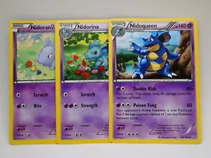 Nidoran, Nidorina, Nidoqueen Pokemon Cards - 2015 - 66/160 67/160 68/160 - Picture 1 of 1