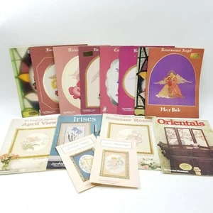 Lot of 14 Serendipity Designs Mar Bek Angels Cross Stitch Patterns Leaflets - Picture 1 of 7