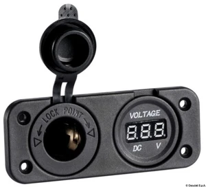 UK STOCK 12v outlet Socket Volt Meter Weather Proof Cap Seal Car Boat Marine - Picture 1 of 2