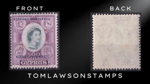 Cyprus Sg201 500m Slate & Purple MNH / Cat £50 - Bild 1 von 4