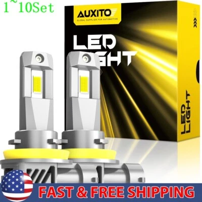 H11 LED Faro Super Bombillas Brillante 6500K Blanco 330000LM HAZ ALTO/BAJO 1-10Set Foto 1 de 4