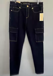 Michael Kors Women’s Denim Dark Wash Izzy Skinny Jeans Mid Rise Size 6 NWT AS IS - Picture 1 of 17