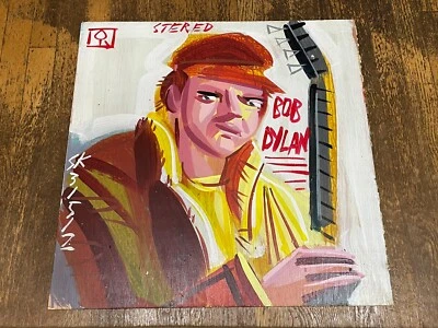 Pintura Original Autotitulada Steve Keene Bob Dylan 2 Pies x 2 Pies Foto 1 de 2