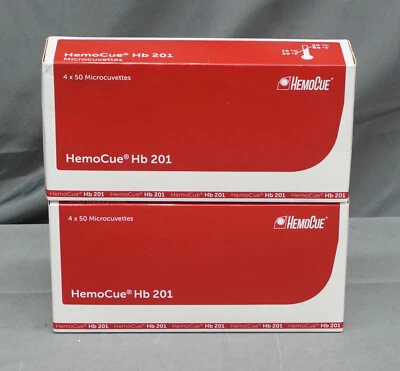 HemoCue Hb 201 111731 Microcuvettes - 2 Boxes Of 200 - EXPIRED  -   (R6) - Image 1 of 3