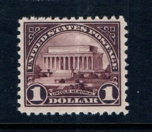 1917 Lincoln Memorial Sc 571 $1 MH VF full OG perf 11 single stamp (VP - Picture 1 of 1