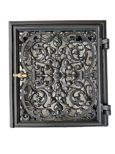 Puerta de horno antigua compartimento de mantenimiento del calor estufa de azulejos Gründerzeit puerta de estufa de azulejos de hierro fundido - Imagen 1 de 6
