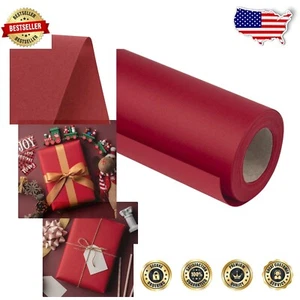 Rollo de papel Kraft rojo duradero de 24" x 100' - sin pliegues, ideal para regalos y manualidades - Imagen 1 de 8