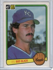 1983 Donruss Bud Black #322 Kansas City Royals Baseball Card - Picture 1 of 2