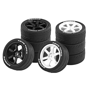 1/10 Onroad Rc Car Wheels Tires Set For Hpi Rs4 Tamiya tt01e tt02 Traxxas 4tec - Picture 1 of 10