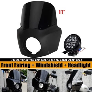 Fairing & 11" Windshield for Harley Low Rider S FXLRS 114 117 w/LED Headlamp Kit - Picture 1 of 12