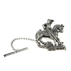St George & the Dragon English Pewter Lapel Tie Tac - XWTT120 - Picture 1 of 1