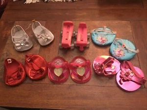 Menge 6 Paar Build A Bear Schuhe Schlittschuhe Frozen Werkstatt Puppe Verkleiden - Bild 1 von 4