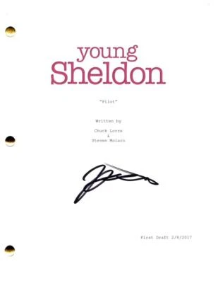 Iain Armitage Signed Autograph Young Sheldon Cooper Full Pilot Script Screenplay - Image 1 of 2