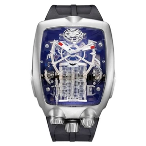 Orologio Uomo Automatico Meccanico Tonneau Giappone Seiko NH05 Movimento Cinturino Silicone - Foto 1 di 15