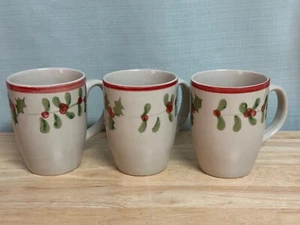 Neu Tabletops Gallery Weihnachten Stechpalme 3 Stück Kaffeetasse/Becher nicht mehr produziert Ersatz - Bild 1 von 4