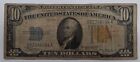 Series 1934-A $10 Silver Cert. North Africa Note B-A Block Vg w/Stains