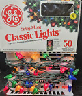 GE STRING A-LONG CLASSIC LIGHTS 50 CT SET MULTI COLOR BULBS INDOOR/OUTDOOR
