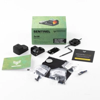 Swampfox Sentinel 1x16mm 3MOA RMSc Micro Reflex Green/Red DOT Sight SNL00116