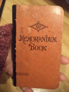 Memorandum Book - 1930s Vintage used by student for language translation notes - Imagen 1 de 11