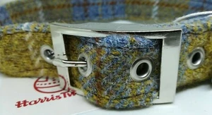 Hundehalsband senf & blau kariert HARRIS TWEED - Halsbänder und Leinen - Bild 1 von 6