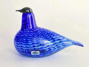 Oiva Toikka Vogel Sinikyyhky Spezialvogel Nuutajärvi Finnland Kunst Glas Design - Bild 1 von 9