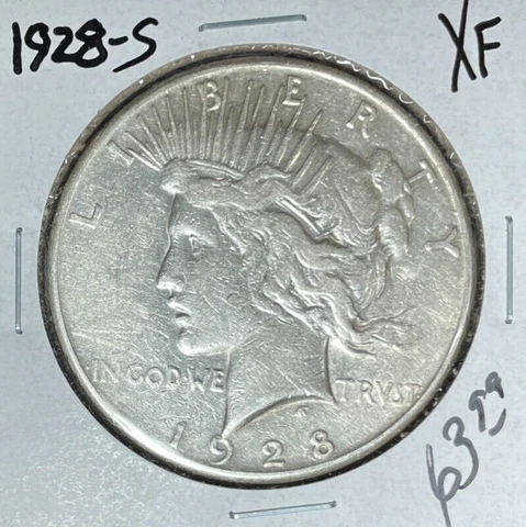 1928-S PEACE SILVER DOLLAR ~ XF ~NICE COIN~ Cover