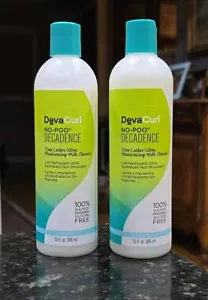 DevaCurl No-Poo Decadence Moisturizing Milk Cleanser Shampoo 2 Pack x 12 oz 24oz - Picture 1 of 5