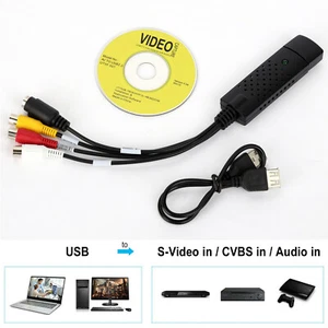 Adaptador convertidor USB de audio y video VHS a DVD VCR PC HDD captura digital tarjeta de TV - Imagen 1 de 12
