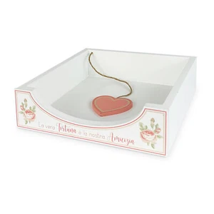 Portatovaglioli in legno Nuvole di Stoffa Shabby chic Annette stile Vintage 5303 - Imagen 1 de 1