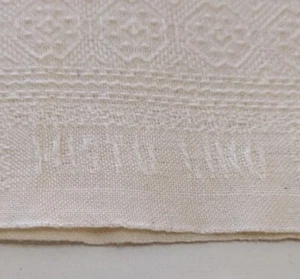 Italian Damask Misto Linen Fabric 3 Unfinished Hand Guest Kitchen Towels - Picture 1 of 10