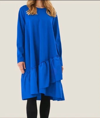 Masai Nell Jersey Dress – SMALL – New Without Tags Blue - Image 1 of 4