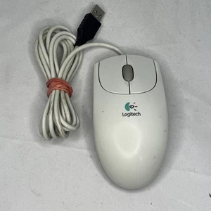 Vintage Logitech M-BJ58 Optical USB 2-Button Computer Mouse w/ Scroll Wheel - Picture 1 of 8