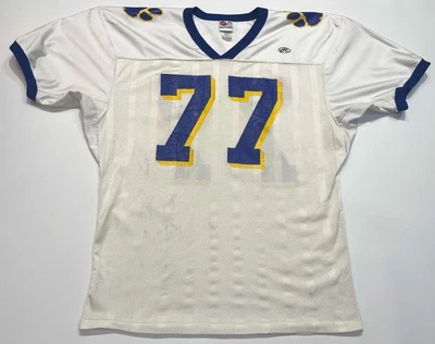 Camiseta de fútbol vintage Rawlings #77 XL blanca proyectada en Estados Unidos Foto 1 de 4